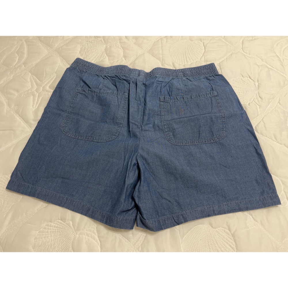 Womens St Johns Bay Blue Shorts Size MED 100% Cotton Excellent Condition